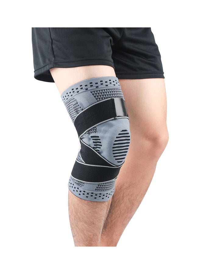 Generic Pair of Knee Braces Support Protector Knee Pad Compression Sleeve Non-Slip for Men Women Hiking Soccer Basketball L 22*4*20cm  - Image 1
