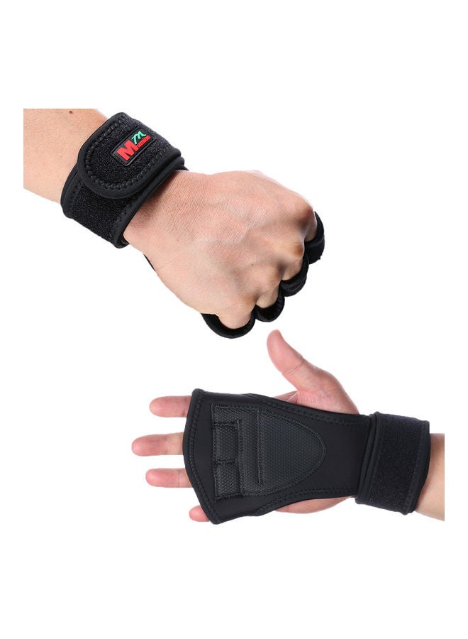 Generic Weight Lifting Gloves Wrist Wraps Protection Fitness Gloves for Pull Ups Bodybuilding Powerlifting Training Wrist Support for Men and Women L 18*4*15cm  - Image 2
