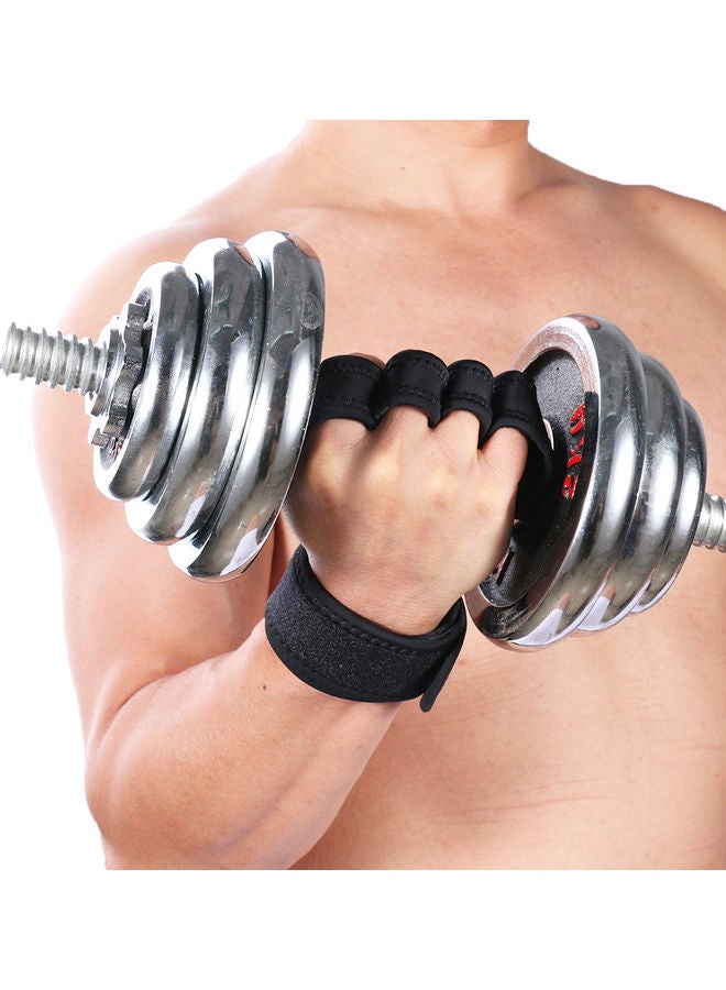 Generic Weight Lifting Gloves Wrist Wraps Protection Fitness Gloves for Pull Ups Bodybuilding Powerlifting Training Wrist Support for Men and Women L 18*4*15cm  - Image 3