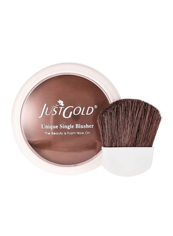 JUST GOLD Unique Single Blusher With Brush 15 Brown  - Image 1