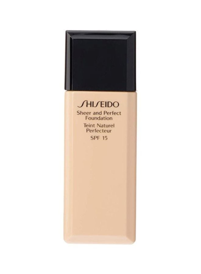 Shiseido - Sheer And Perfect Foundation SPF15 B20 Natural Light Beige - Image 1