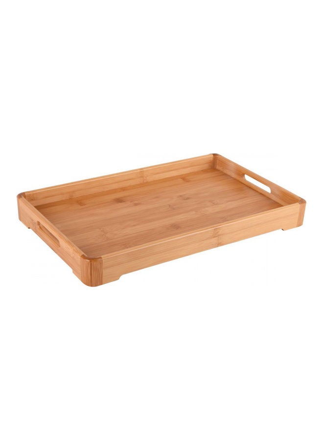 Rectangular Wooden Serving Tray Beige 28cm 