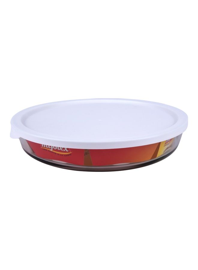 MIJOTEX Glass Ovenround Plate clear 3.2Liters
