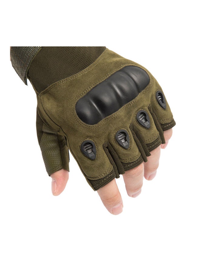 Fingerless Gloves With Hard Knuckle Anti-Slip Adjustable Half Finger Sports 17x3x15cm