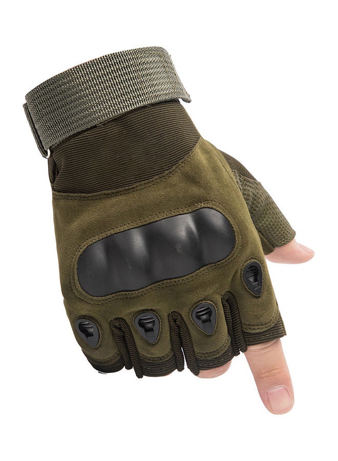 Fingerless Gloves With Hard Knuckle Anti-Slip Adjustable Half Finger Sports 17x3x15cm