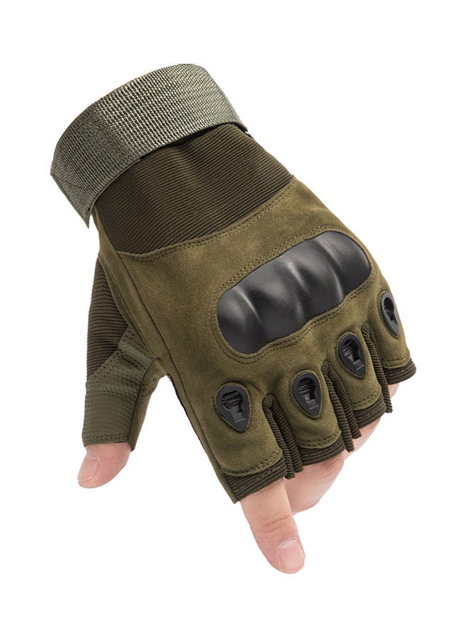 Generic Fingerless Gloves With Hard Knuckle Anti-Slip Adjustable Half Finger Sports 17x3x15cm  - Image 5