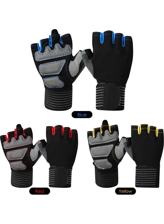 Generic Short Full Wrist Protection Half Finger Gloves  - Image 4