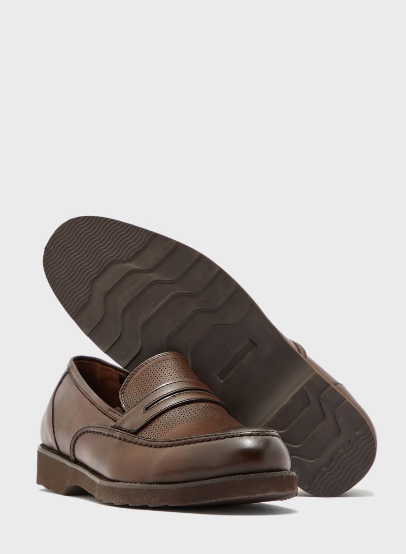 Robert Wood By Namshi - Synthetic Formal Shoes Dark Brown - Image 1