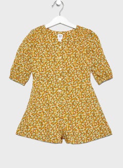 GAP Kids Floral Playsuit Yellow/Orange/Green  - Image 1