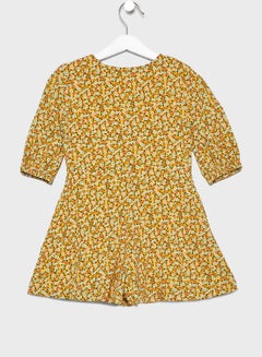 GAP Kids Floral Playsuit Yellow/Orange/Green  - Image 2