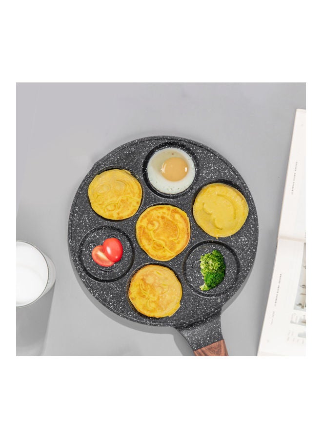 Generic - Pan Nonstick 7 Mold Emoji Smiley Pancake Black 26.00 x 2.00cm - Image 1
