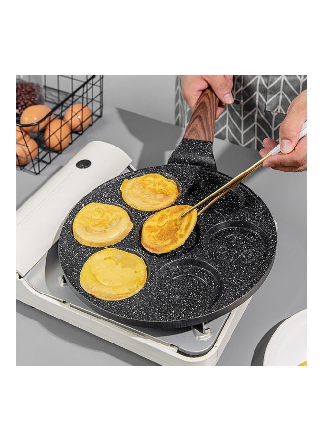 Generic - Pan Nonstick 7 Mold Emoji Smiley Pancake Black 26.00 x 2.00cm - Image 1