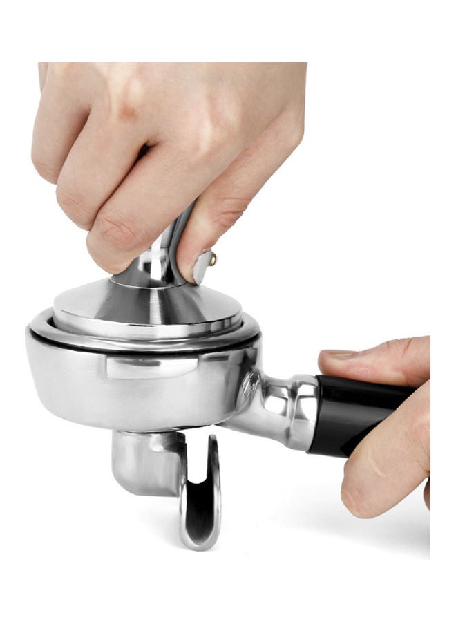 ماكينة مكبس قهوة إسبريسو مصنوعة من الستانلس ستيل فضي 8.20*4.20*5.50سم - Image 3