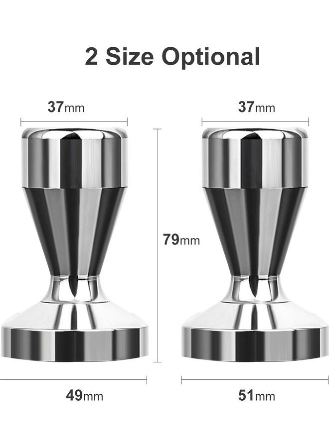 ماكينة مكبس قهوة إسبريسو مصنوعة من الستانلس ستيل فضي 8.20*4.20*5.50سم - Image 5