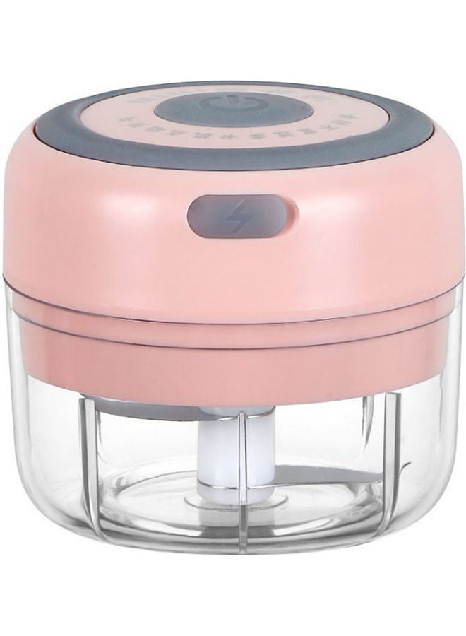 مطحنة كهربائية صغيرة لاسلكية قابلة للشحن بمنفذ USB الوردي/الشفاف 11.70 x 9.70 x 9.70سم - Image 1