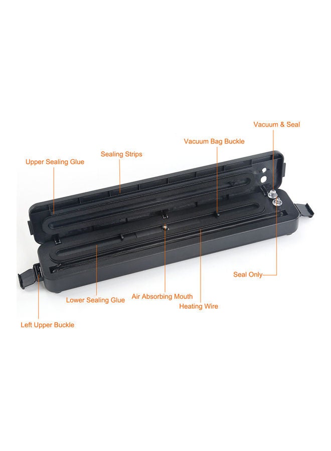 One-Touch Automatic Vacuum Sealing Machine With Sealing Bags Food Saver Black 37.30*7.00*8.50cm - Image 2
