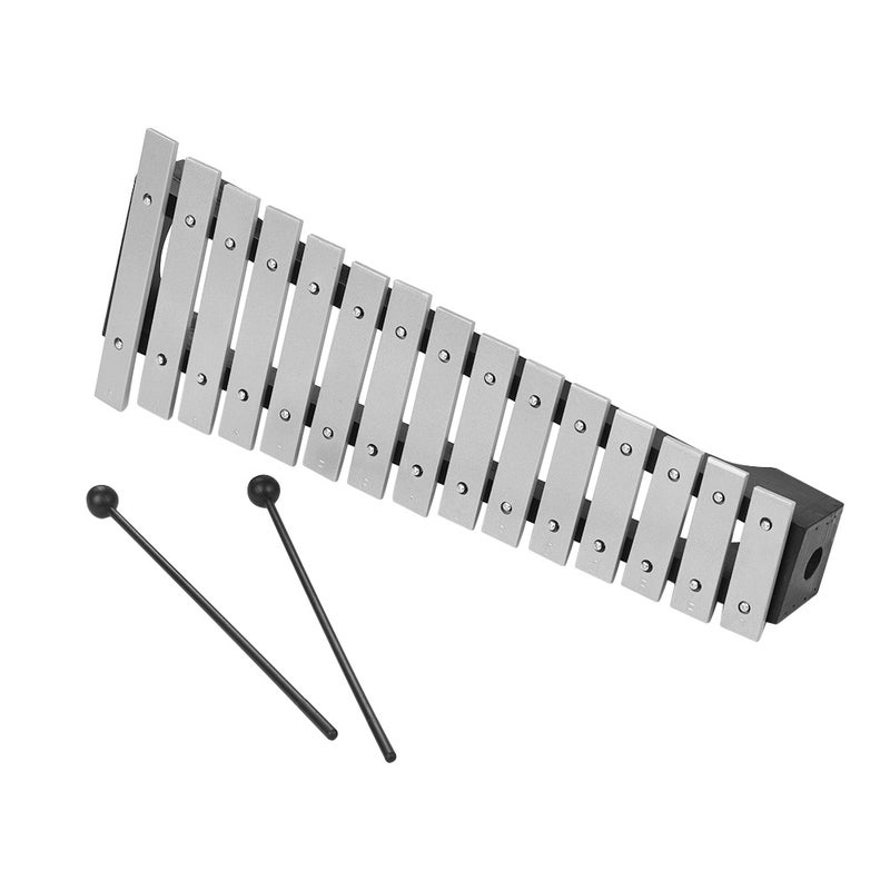 Generic 15-Note Xylophone Glockenspiel Wooden Base Aluminum Bars with Mallets Percussion Musical Instrument Gift with Carrying Bag  - Image 4