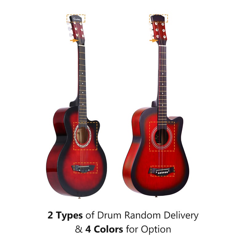 38-Inch 6 Strings Acoustic Folk Guitar - Image 2