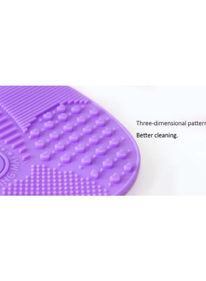 Generic Silicone Makeup Brush Cleaning Pad Purple  - Image 2
