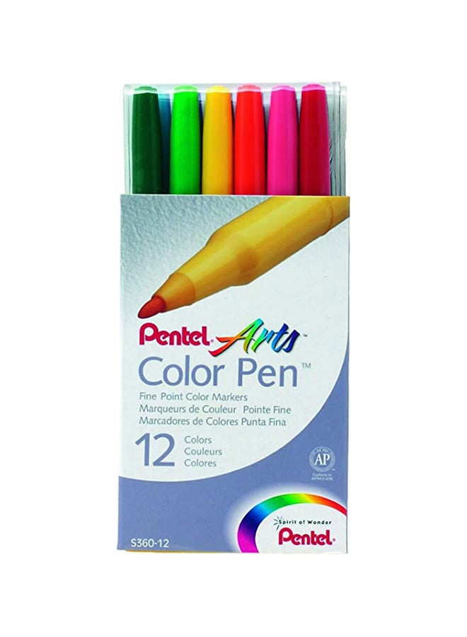 12-Piece Colour Pen Multicolour
