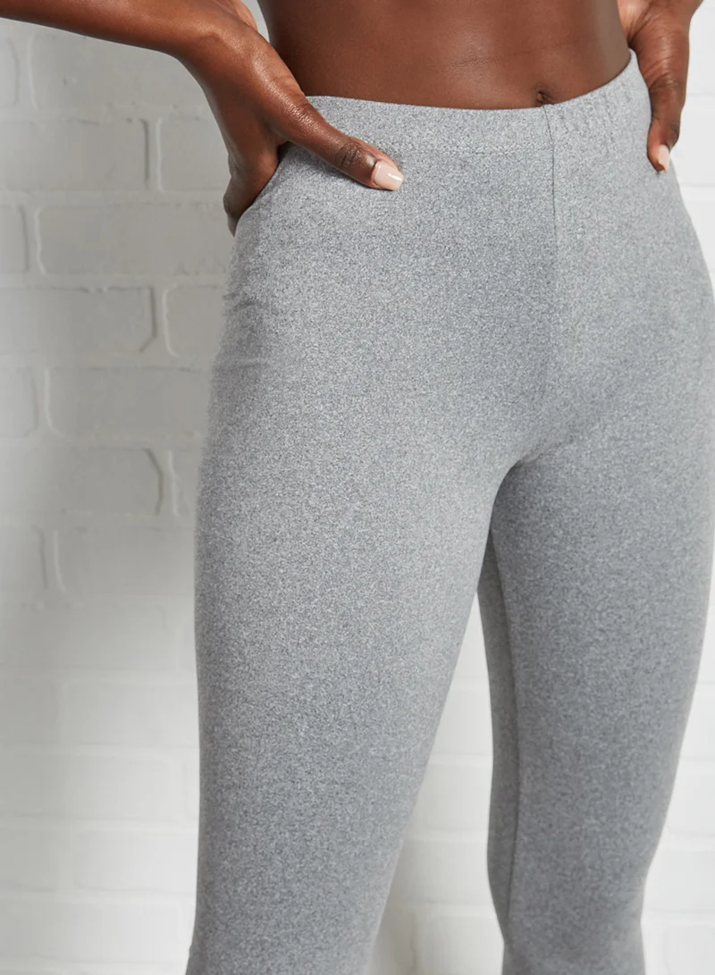 BRAVE SOUL Plain Super Skinny Leggings Grey Marl
