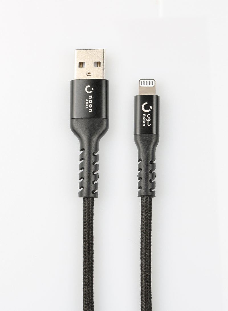 Noon East - USB To Lightning Data Sync And Charging Cable For iPhone 1.5meter Black/Silver/White - Image 1