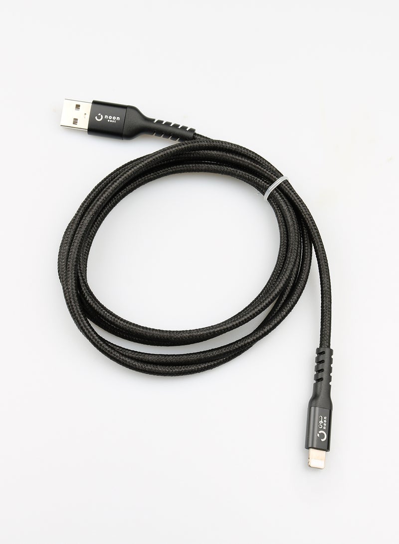 Noon East - USB To Lightning Data Sync And Charging Cable For iPhone 1.5meter Black/Silver/White - Image 1