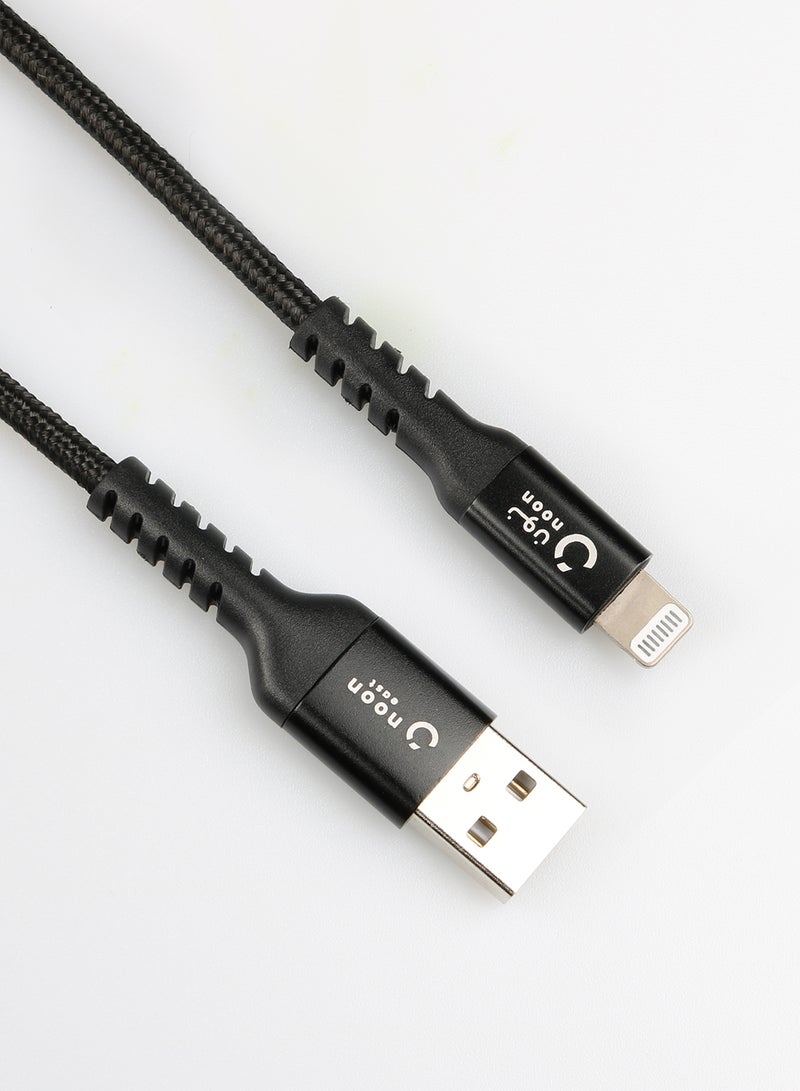 Noon East - USB To Lightning Data Sync And Charging Cable For iPhone 1.5meter Black/Silver/White - Image 1