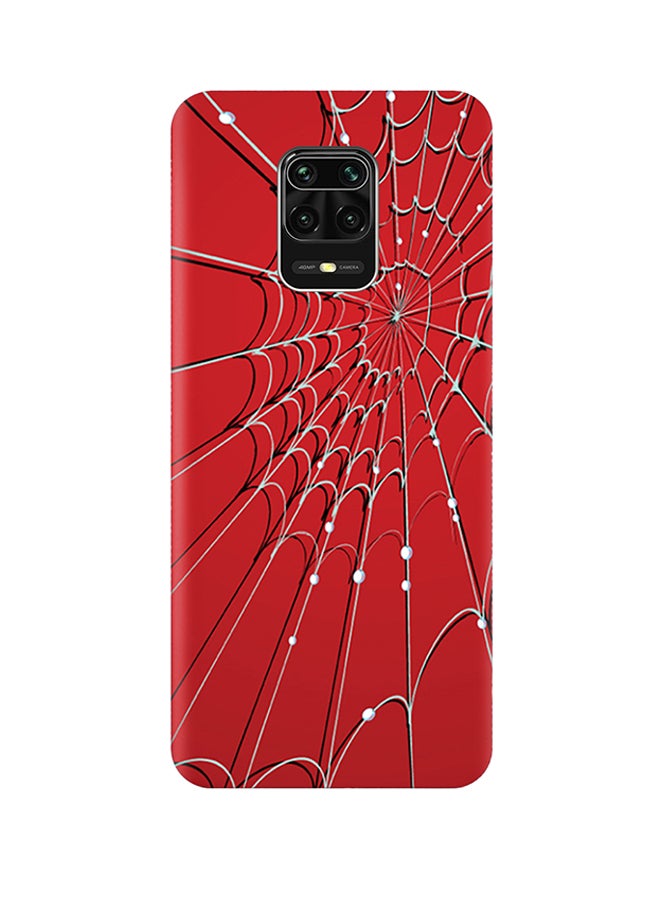 إيه إم سي ديزاين غطاء حماية بتصميم شبكة عنكبوت لهاتف شاومي ريدمي نوت 9S أحمر - Image 1
