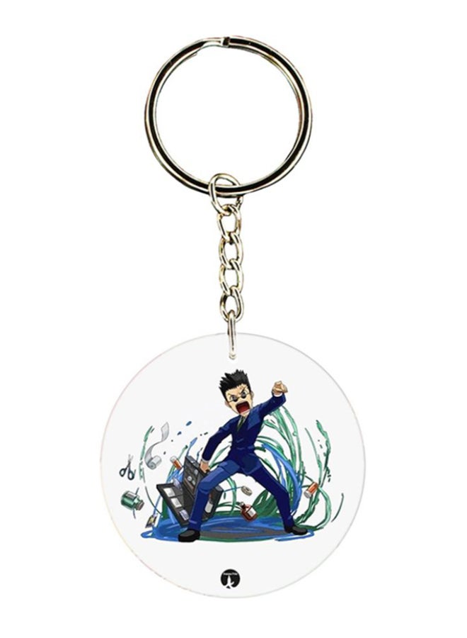 بي بي سلسلة مفاتيح بطبعة من مسلسل الرسوم المتحركة X Hunte متعدد الألوان