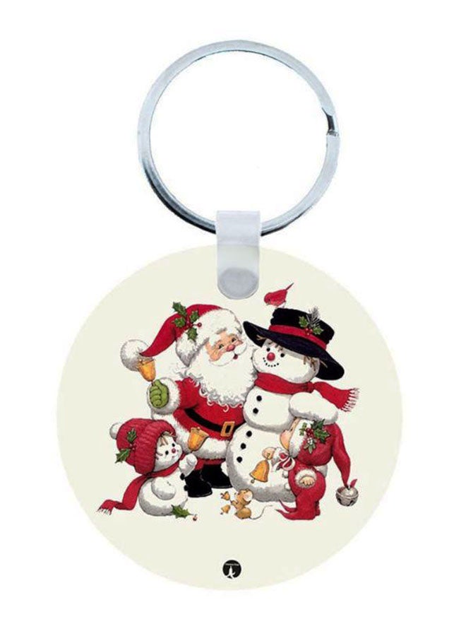 BP 2-In-1 Santa Claus Printed Keychain Red/Beige/Black - Image 1
