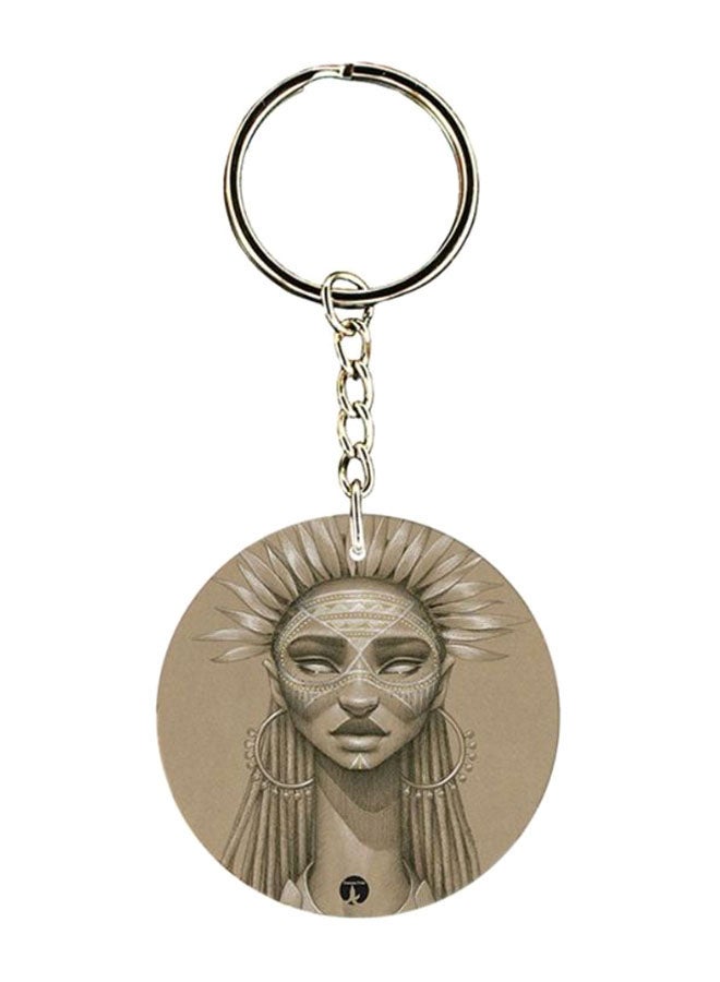 BP Double Sided Printed Keychain Grey/Silver