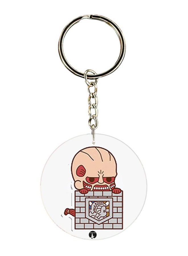 BP Attack On Titan Printed Keychain Beige/Grey/Red