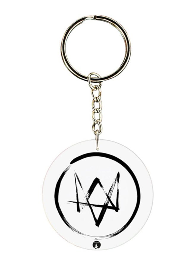 BP Watch Dogs Logo Keychain White/Black