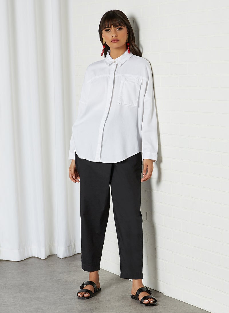 ANOTAH Chest Pocket Long Sleeve Shirt Off White  - Image 3