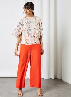 Plain Wide Leg Pants Coral - v1605693516/N41578629V_4