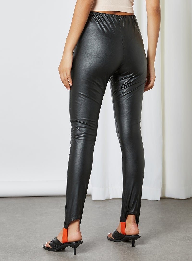 Ankle Belt Super Skinny Jeggings Black