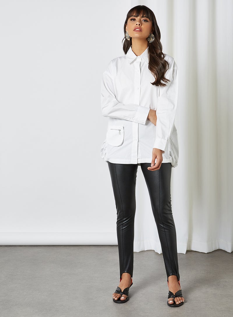 Ankle Belt Super Skinny Jeggings Black