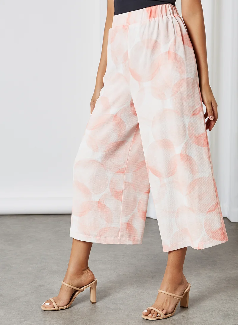 ANOTAH Dye Pattern Wide Leg Pants