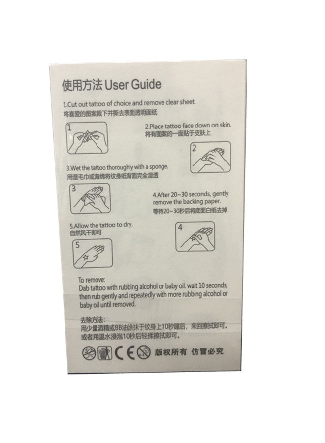 مجموعة ملصقات تاتو مؤقت مكونة من 30 قطعة متعدد الألوان - Image 3