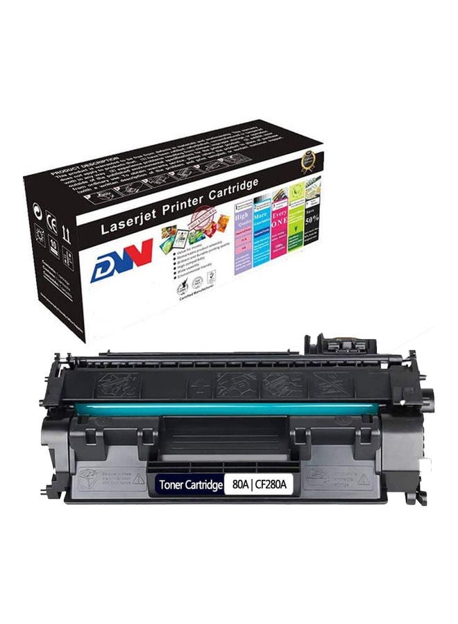 DW - Compatible Toner Cartridge Replacement for 80A CF280A to use with Laserjet Pro 400 M401dne M401dn M401dw M401n, Pro 400 MFP M425dn M425dw Printer (1 Black, High Yield) black - Image 1