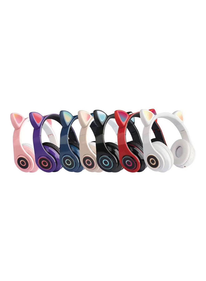 B39 Cat Ear Glowing Wireless BT5.0 Headphone Purple - Image 4