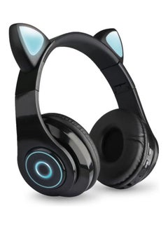B39 Cat Ear Glowing Wireless BT5.0 Headphone Black