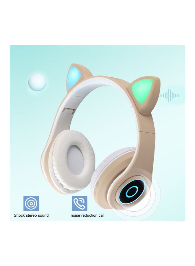 Generic - B39 Cat Ear Glowing Wireless BT5.0 Headphone Black - Image 1