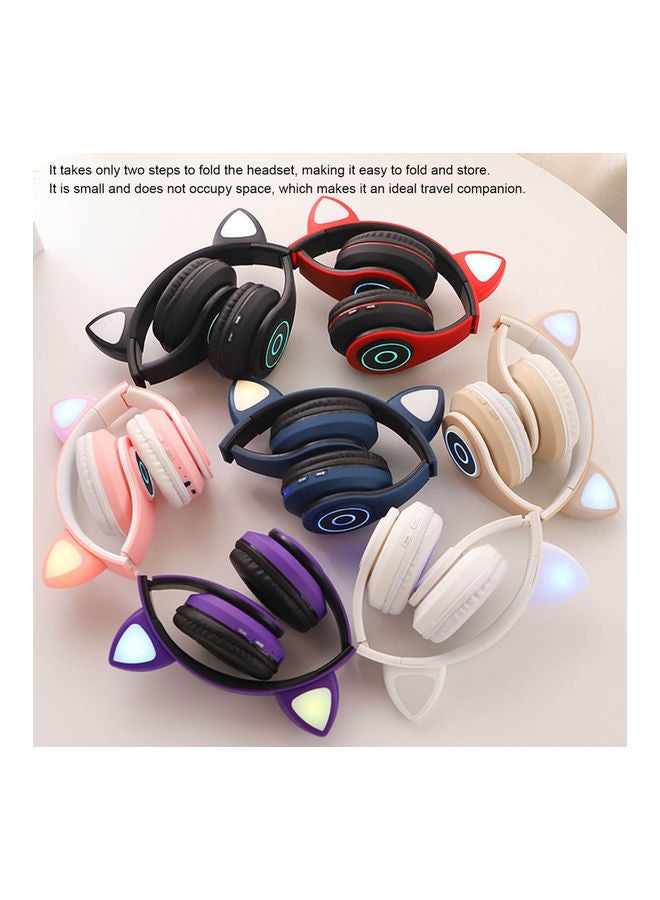 Generic - B39 Cat Ear Glowing Wireless BT5.0 Headphone Black - Image 1