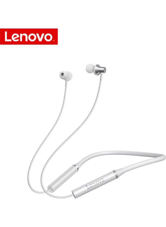 Lenovo Wireless BT IPX5 Waterproof Headphone With Noise Cancelling Mic White  - Image 2
