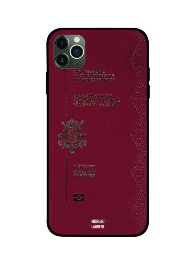 Moreau Laurent Protective Case Cover For Apple iPhone 11 Pro Max Belgium Passport