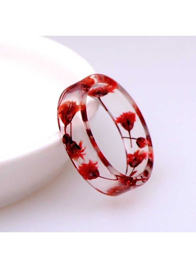 Generic Resin Dried Flower Finger Band Ring  - Image 2