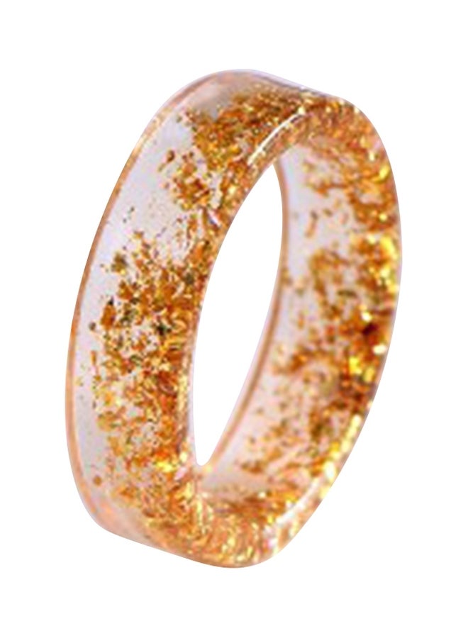 خاتم زواج للأصبع من الراتنج بتصميم زهرة مجففة - Image 1