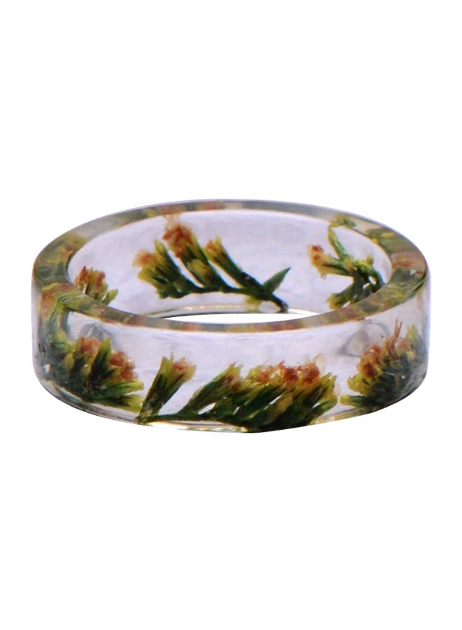 Resin Dried Flower Finger Band Ring - Image 1